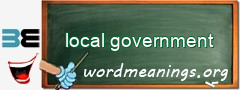 WordMeaning blackboard for local government